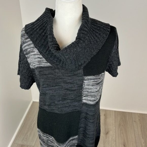 Notations Black & Grey Knit Sweater Dress Size Large - Picture 2 of 9